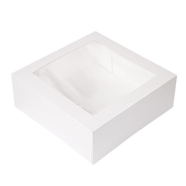Cake Boxes with Window The Pack 26x26x8cm White (50st/pak)