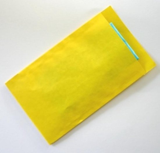 Fournituren zak > sunny yellow< 10,5x16cm  200st/ds