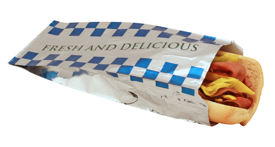 Foil/PaperBag "Fresh & Delicious" 4x2x10" (200pcs/pk)