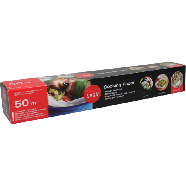 Bakplaat papier vellen Saga / Oven paper op rol 38cm x 50mtr (per rol)