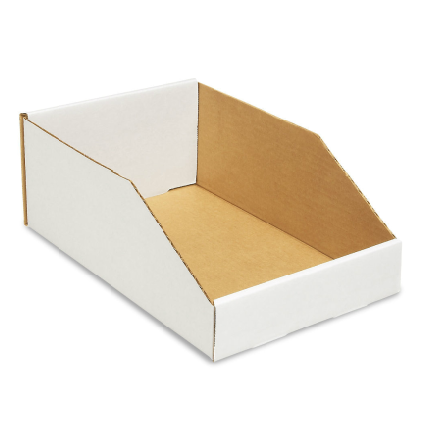 Carton Bin 8" Open top White 8x12x4-1/2