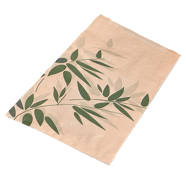 Croissant Bags Feel Green 12+5x14cm Natural Kraft (500st/pak)