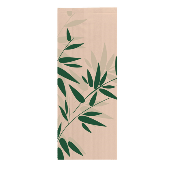 Bread/Baguette Bags "Feel Green" 14+7x35cm (500st/pak)