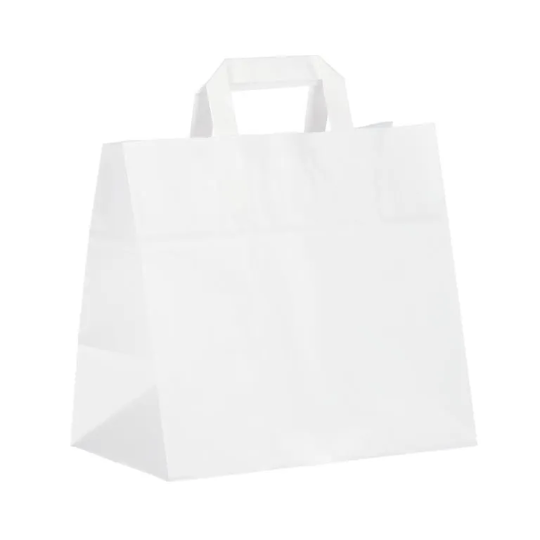 Draagtas papier 70grs wit 26x17x25cm 400 st/ds