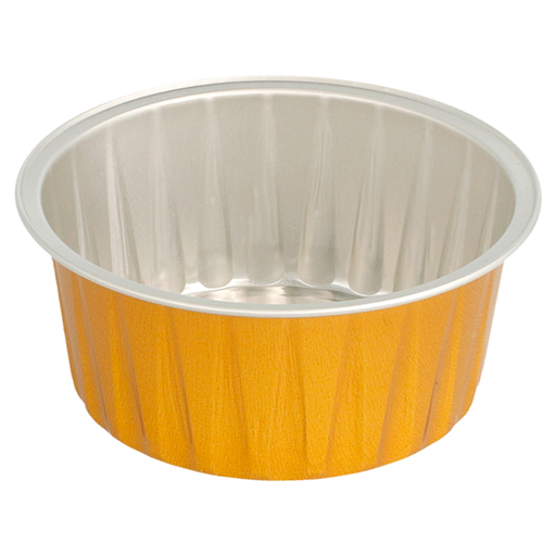 [206.08] Foil bakery containers 125ml gold/aluminium (100st/pak)