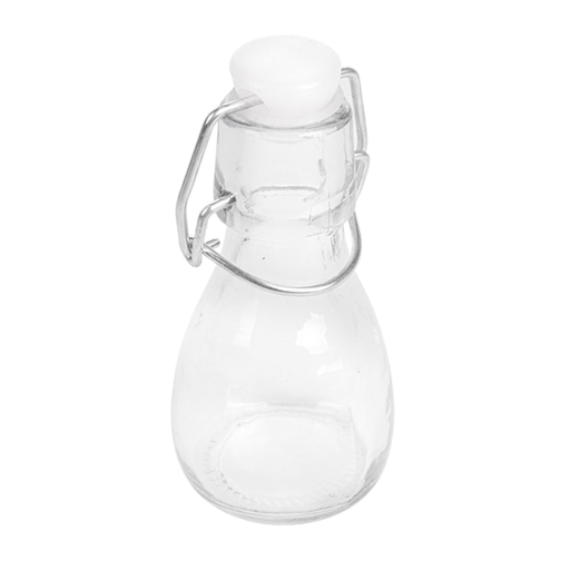 [207.69] Bottle Clear Glass with swing stopper 83ml (per stuk)