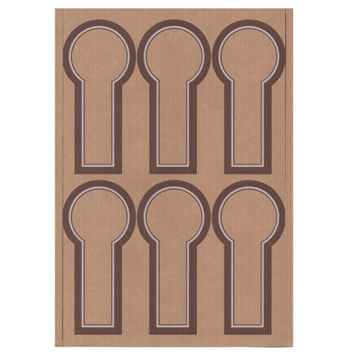 [209.75] 100 A4 sheets met Labels Ovaal 6x12,5cm Natural Kraft (voor bedrukking met printer) 6 labels/sheet (600 labels totaal)