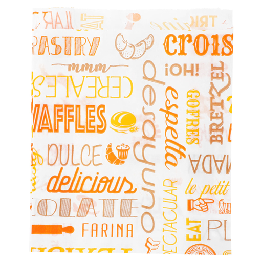 [229.14] Bakery Bag "Parole" 12+5x14cm White Cellulose (500st/pak)