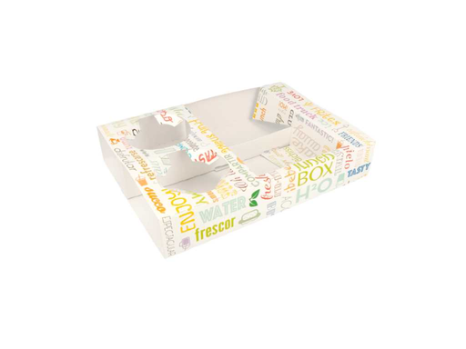 [229.85] Carrying trays 2 cups + 2 comp. 26x19x5cm "Parole" (50st/pak)