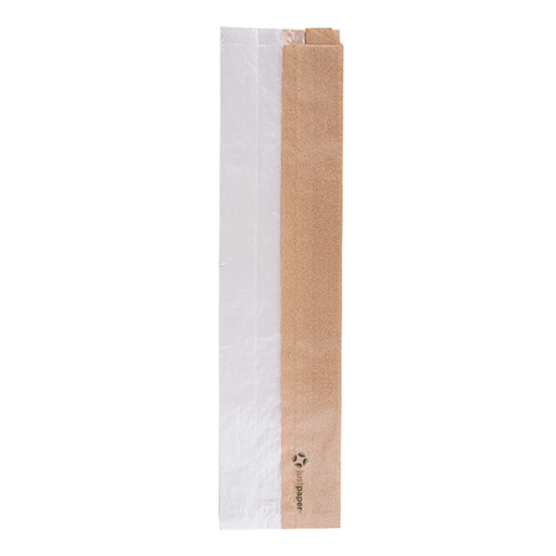 [231.17] Sandwich bags with eco window "corner window" 9+5,5x38cm Natural Kraft (250st/pak)