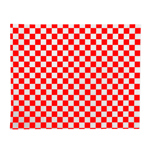 [233.24] Mini basket wrapping paper "fitipaldi" Red check 20x25cm (1000st/pak)