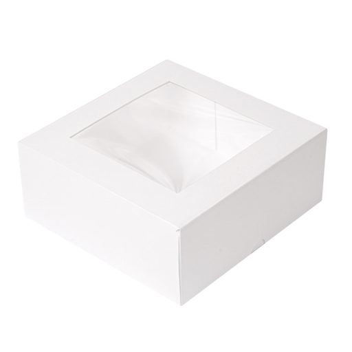 [253.26] Cakeboxes with Window The Pack 250gsm 18x18x7,5cm White (50st/pak)