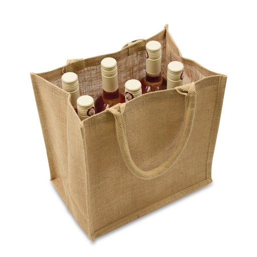 [270095] 1-fles jute wijnflestas (per stuk)