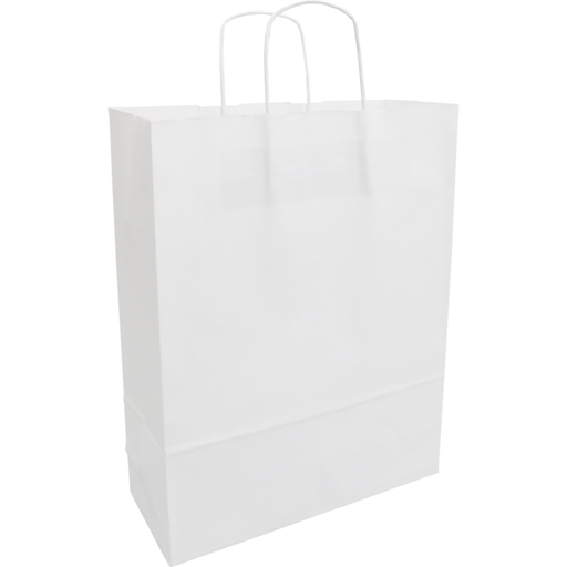 [270257] Draagtas Papier 32/12x41cm Wit geribt 100st/ds