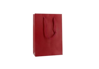 [270336] Draagtas Papier met koord 16x8x19cm Rood 25st/ds