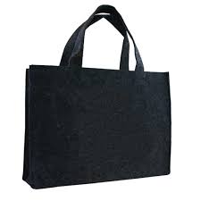 [270742] Vilten tas zwart 47x15x35cm (per stuk)