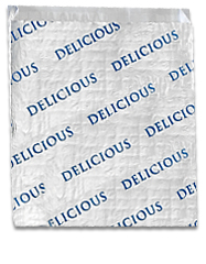 [300526] Foil/Paper Bag "Delicious" 6x3/4x6-1/2 (1000pcs/cs)