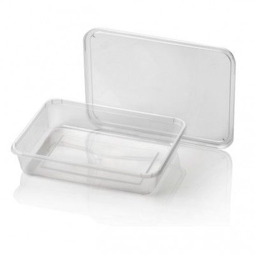 [3031900] Microwave Bak PP Bakken 185/38 Sealbaar  185x136x38mm Translucent 500 cc RE 185