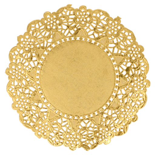 [305.03] Doilies rond 12cm Gold Metallic (100st/pak)