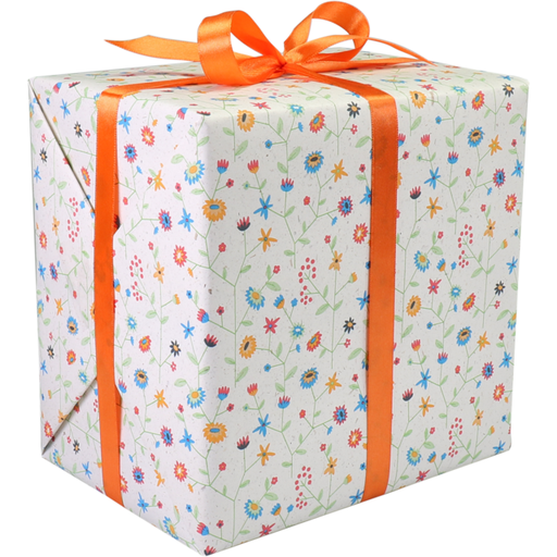 [342027] Cadeaupapier "Bloemen Gras" 50cm x 150mtr (per rol)