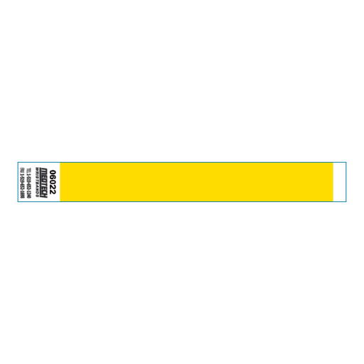 [393.93] Non-Transferable Wrist Bracelet Adhesive 2x25,5cm Yellow (1000st/pak)