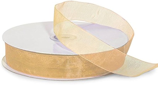 [40184] Ribbon Simply Sheer Champagne 7/8" R40184