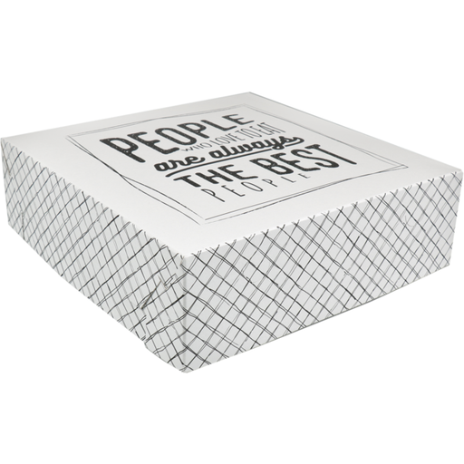 [411142] Gebaksdoos "Love to Eat" 30x30x9cm (50st/doos)