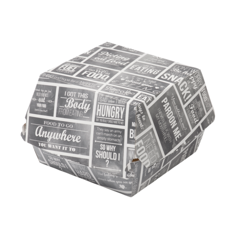 [411624] Pubchalk Hamburger bakje karton 120x120x100mm (Large) 100st/krimp..
