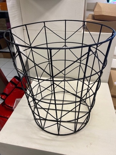 [436402] Draadmand M metaal 28xH31 zwart rond (per stuk)