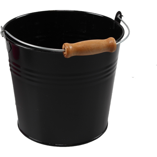 [439698] Emmer zink met houten klosje Zwart (per stuk)