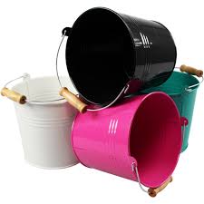 [439937] Emmer zink Riga 17x15cm licht roze (per stuk)