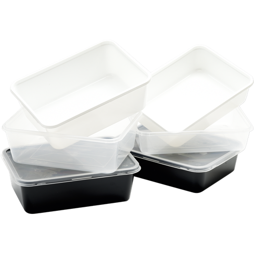 [445700] PP Spuitgiet 1000cc Wit kilo bakje 182x135x63mm (500st/ds)