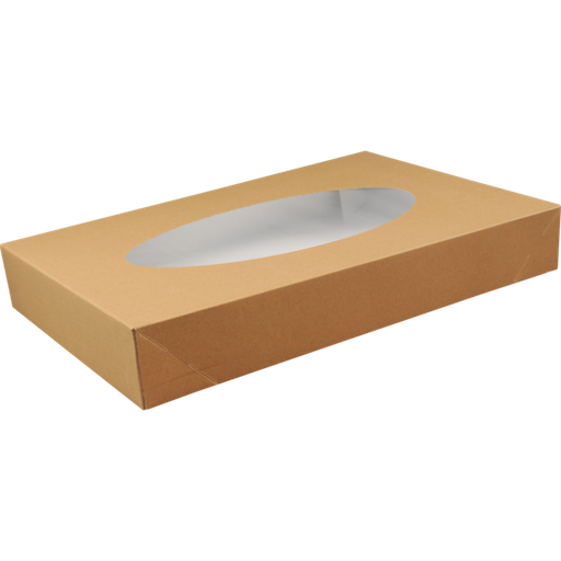 [472267] Biodore Cateringdoos Bruin met Venster 55x37x8cm (10st/pak)