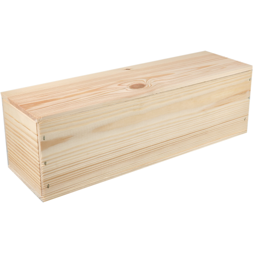 [479108] Wijnkist met timmerdeksel 1-fles 337x95x95mm (per stuk)