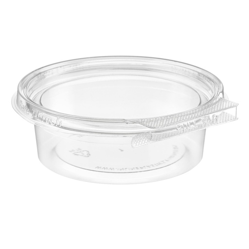 [TS4008R] Temper resistant 8 oz. Round Container (Cup) with hinged Lid  340/cs