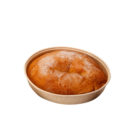 [156.31] Cake boxes round (Siliconized baking molds natural kraft) 9cm diam. (1500st/doos)