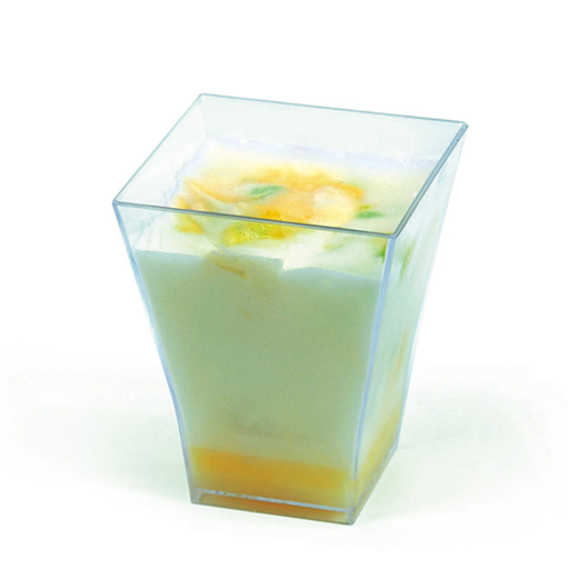 [158.61] Amuse cupje vierkant (4,5x4,5x5,5cm) Sea Green PS (24st/pak)