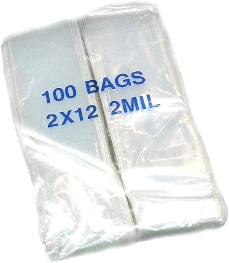 [2121] Ziplock Bags .002 mil clear 2x12 100st