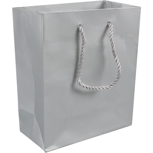 [270391] Draagtas Papier met koord 16x8x19cm Zilver 100st/ds