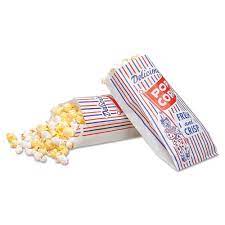 [3004711] Popcorn Bag Clown Small pk Red / Blue 4x1.5x8 100st/pk