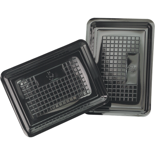 [CARI4201] Vleesschaal Hard PS zwart 100x160mm (4000st/doos)