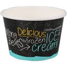 [601341] Ice Cream Cups Paper 8oz. (200ml) "ICE is (N)ICE" (50st/sleeve)