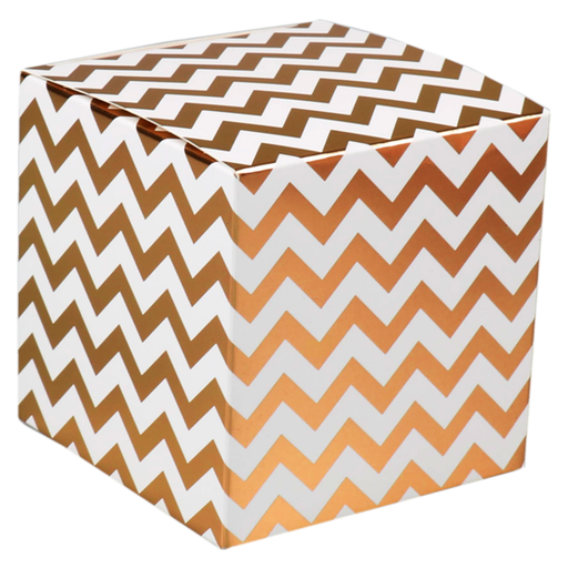 [496921] Lovly Kadodoos kubus 10x10x10cm "Chevron" (per stuk)
