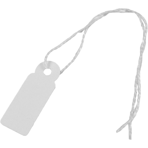 [534811] Hang etiket met koord  rh. 385 / 11x29mm 1000st/ds