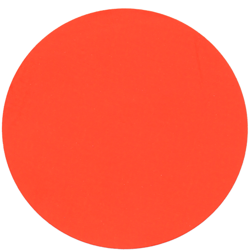 [546621] Etiket Rood Fluor Rond 62mm (1500st/rol)