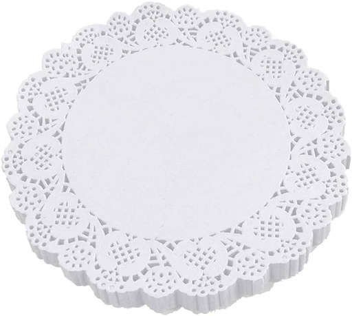 [912611] Doilies, Round Lace White 5" (250pcs/cs)