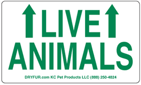 [DL01] Stickers " Live Animal"  3x5"  500/rol