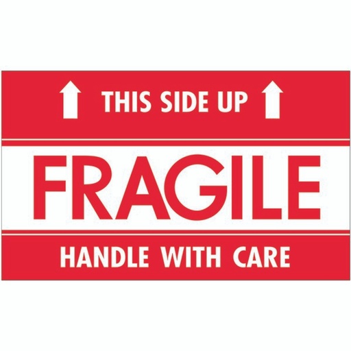 [SCL521] Labels/Stickers "Fragile / This Side Up" (3"x5") 500st/rol
