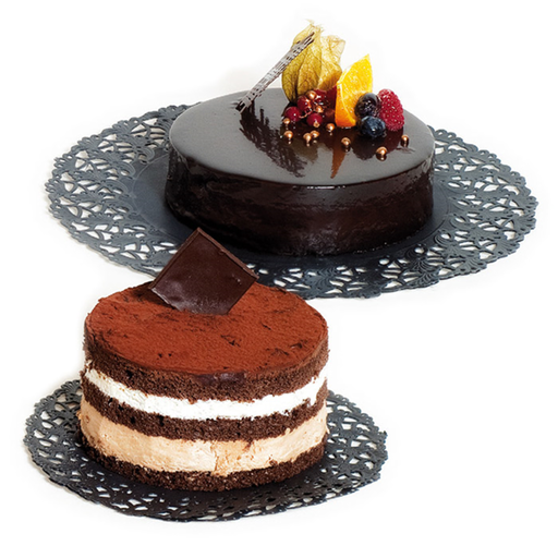 [169.75] Round Dollies 9cm diam. Black paper (250st/pak)