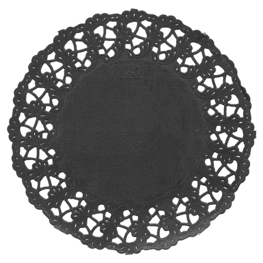 [169.77] Round dollies 14cm diam. Black paper (250st/pak)